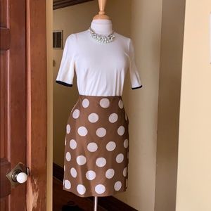 Banana Republic Silk Polka Dot pencil skirt